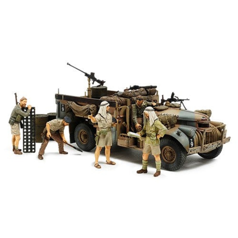 Tamiya 32407 1/35 British LRDG Command Car North Africa (w/7 Figures) Military Collection No.7
