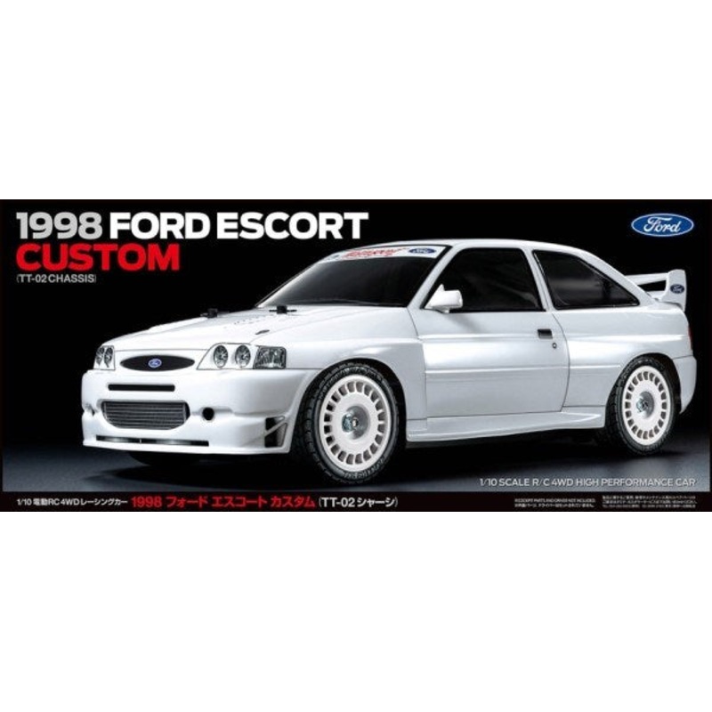 Tamiya 58691 RC Kit: 1/10 4WD 1998 Ford Escort Custom (TT-02)