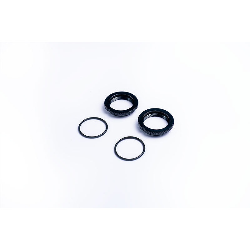 Koswork KOS04812BK Threaded Collar w/O-rings Black for 12mm Shock AE Tamiya (2)