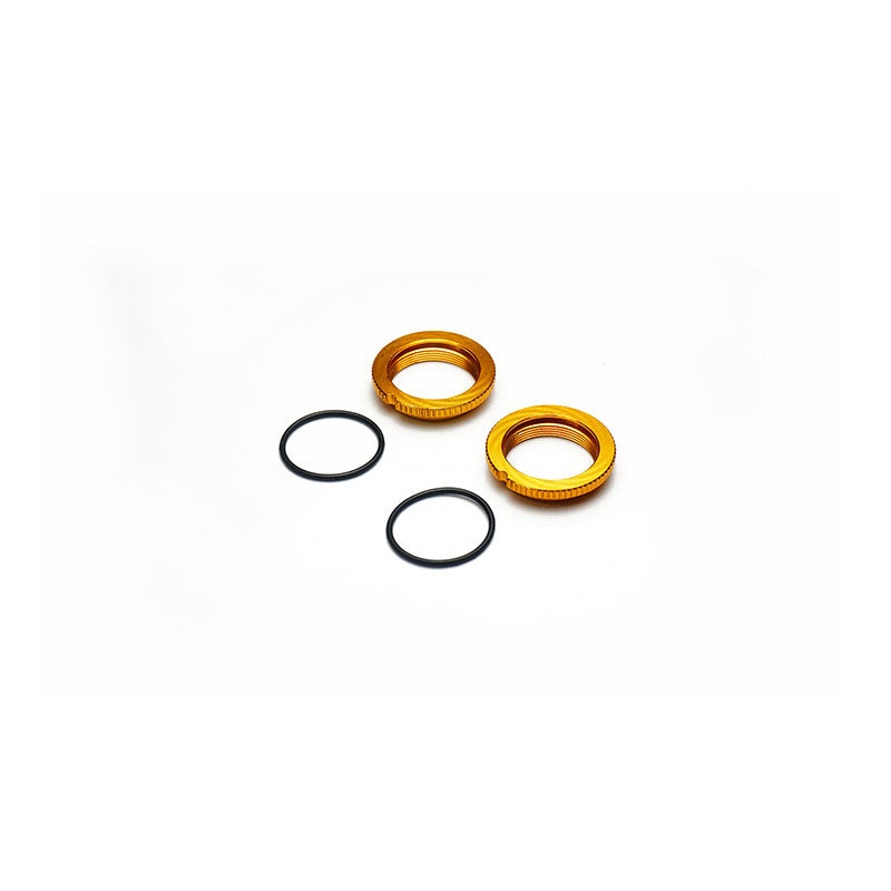 Koswork KOS04812GD Threaded Collar w/O-rings Gold for 12mm Shock AE Tamiya (2)