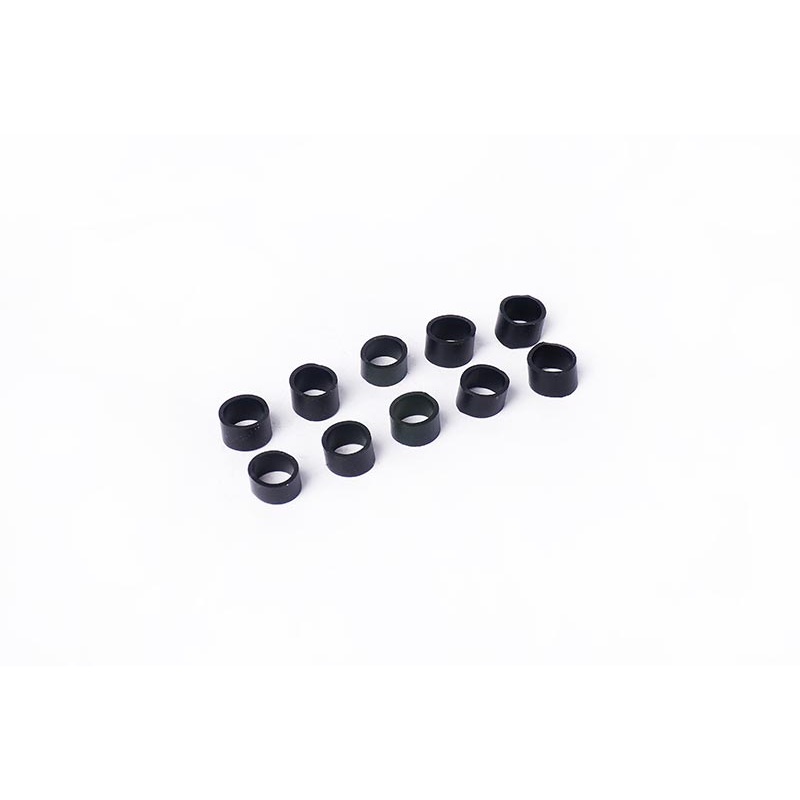 Koswork KOS14601 Silicone Cable Elastic Bands (OD 6mm, Width 5mm, Black) (10)
