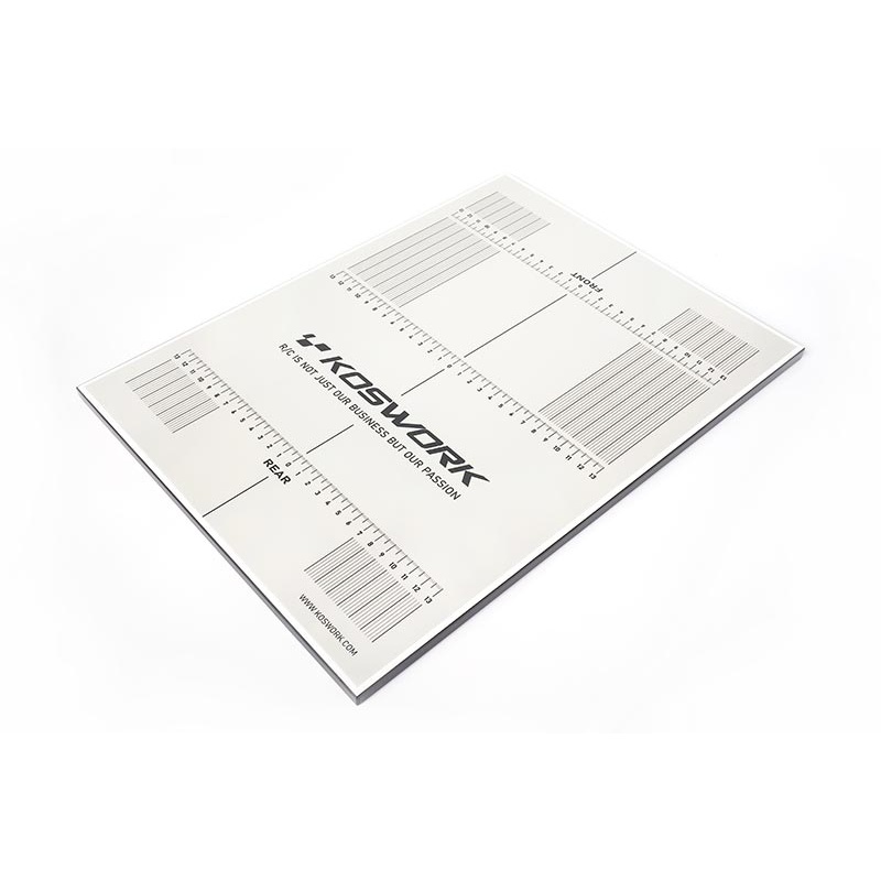Koswork KOS18007SET 1/10 Sedan/Touring On-Road Car Extra Lightweight Pit Setup Board Set 300x400mm (w/Plastic Decal)