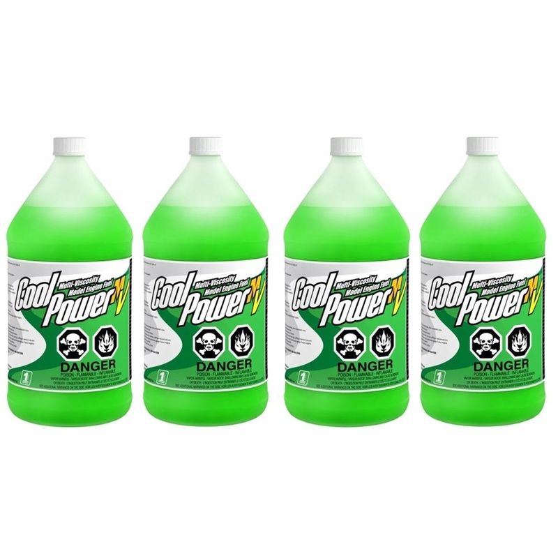 4x Cool Power F-MV10 10% Model Engine Fuel Air/Heli Ringed Engine (4x 1 Gallon Bottles)