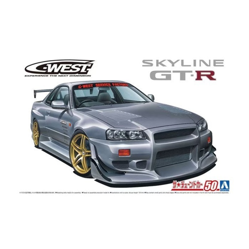Aoshima 6149 1/24 C-WEST BNR34 Nissan Skyline GT-R ’02