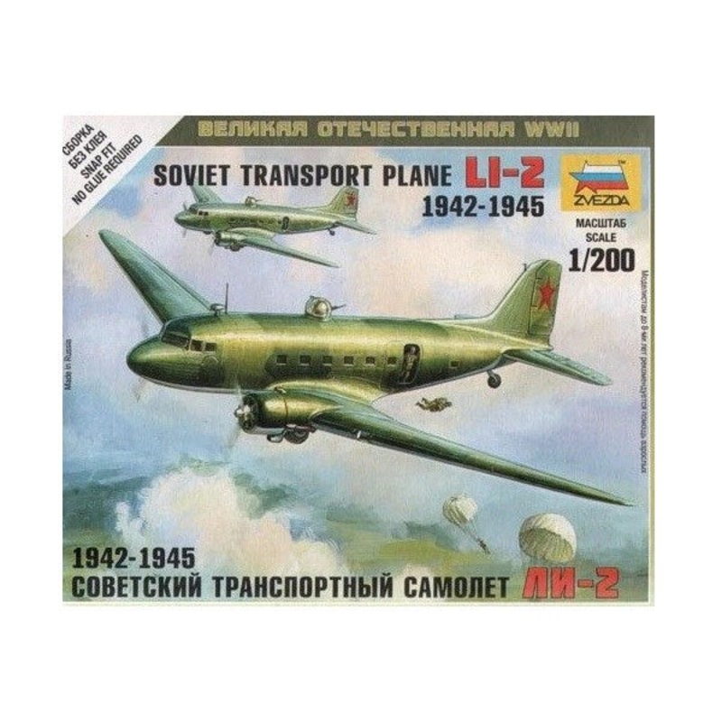 Zvezda 6140 1/200 Lisunov Li-2 1942-1945 – Soviet Transport Plane