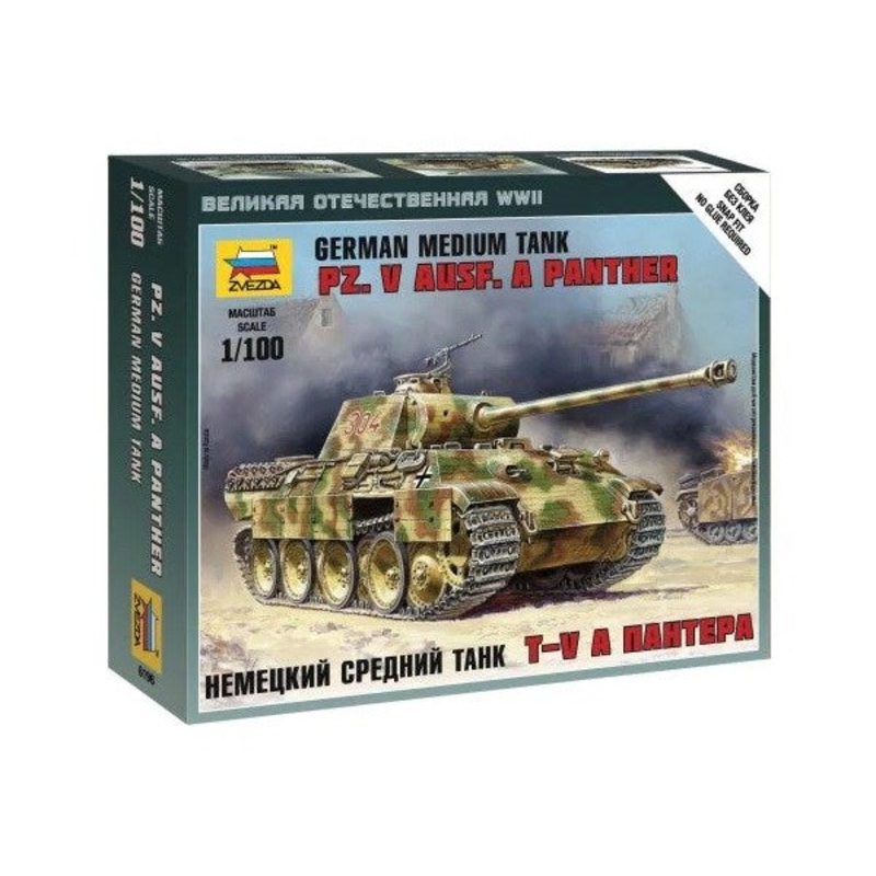 Zvezda 6196 1/100 Pz.Kpfw. V Panther Ausf. A – German Medium Tank