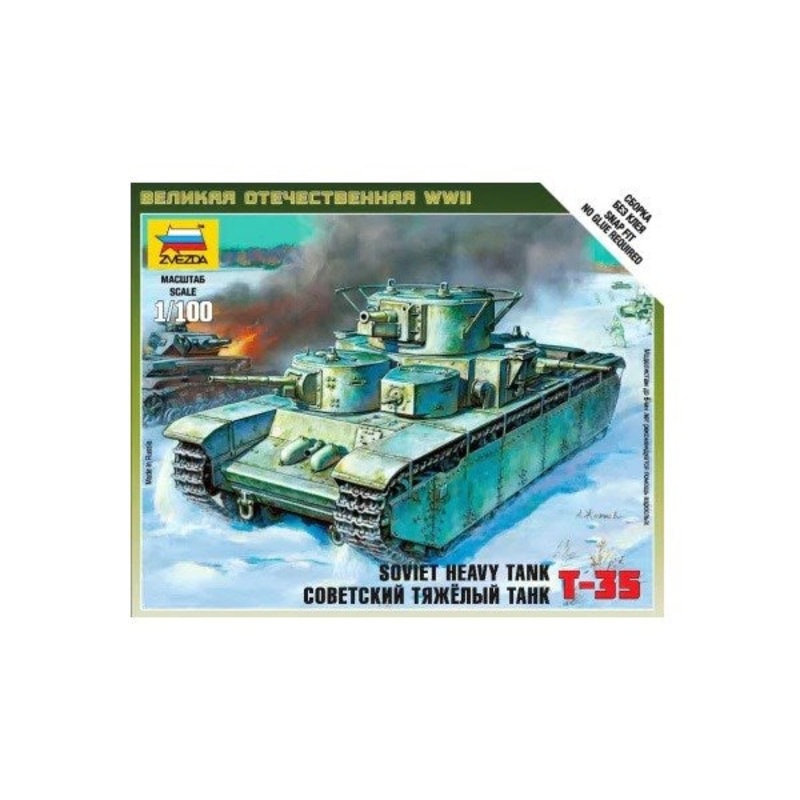 Zvezda 6203 1/100 T-35 – Soviet Heavy Tank