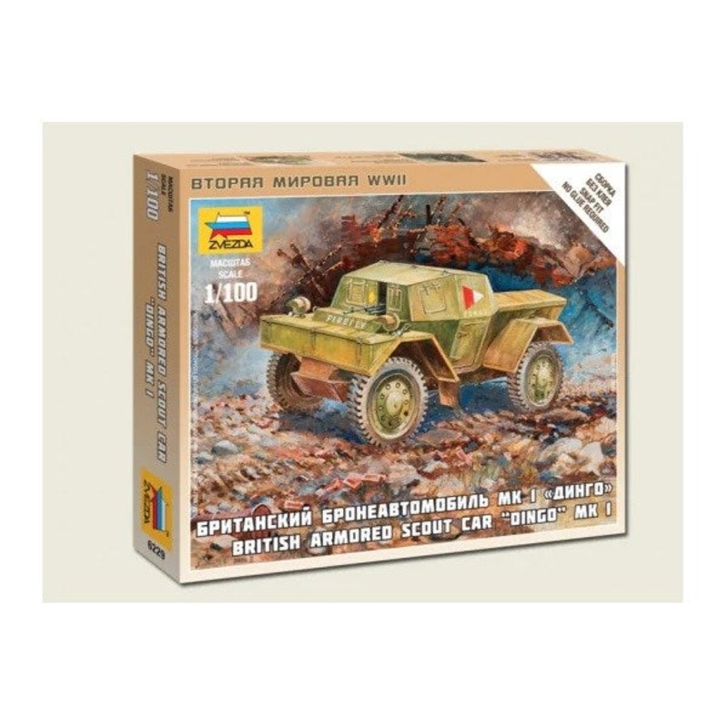Zvezda 6229 1/100 Daimler Dingo Mk I – British Armored Scout Car