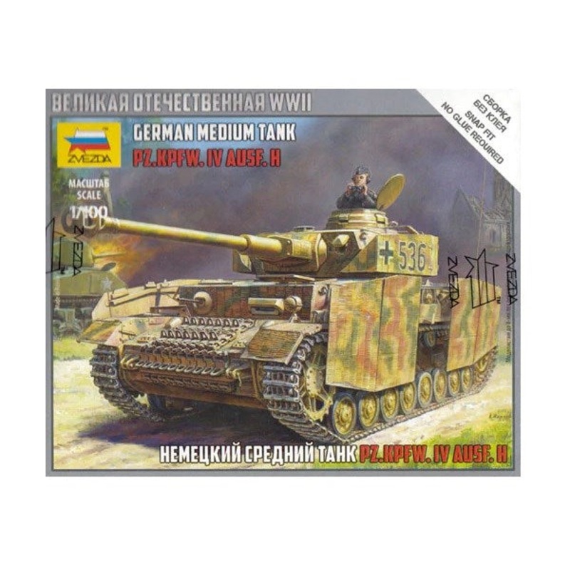 Zvezda 6240 1/100 Pz.Kpfw. IV Ausf. H – German Medium Tank
