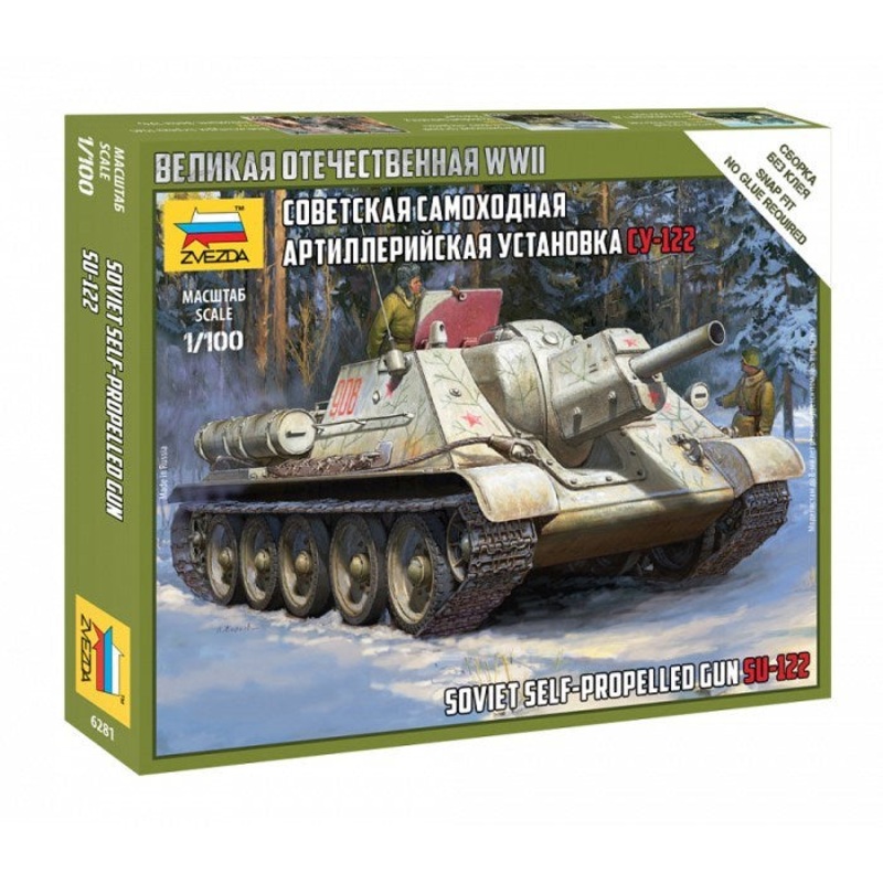 Zvezda 6281 1/100 SU-122 Soviet Self-propelled Gun