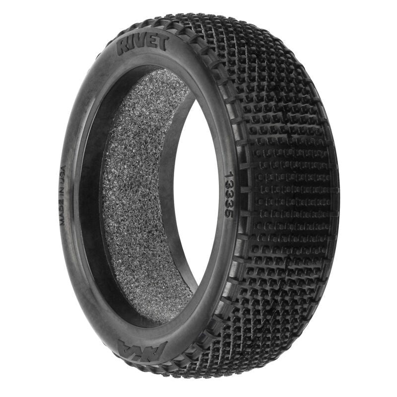 AKA AKA13335HR 1/10 Rivet Medium Carpet 4Wd Front 2.2 Off-Road Buggy Tires (2)