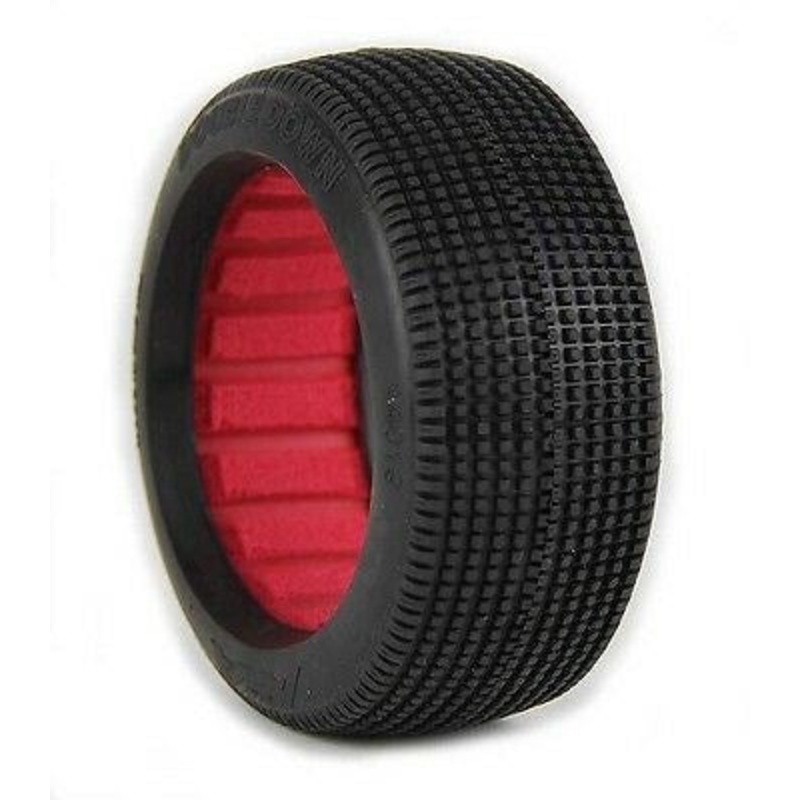 AKA AKA14020QR 1/8 Buggy Zipps (Super Soft  Long Wear) With Red Inserts (One Pair)