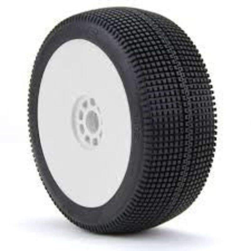 AKA AKA14020VRW 1/8 Buggy Zipps Super Soft Evo Wheel Pre-Mounted White