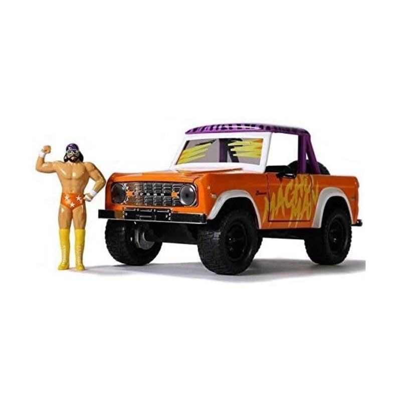 Jada 32046 1/24 1973 Ford Bronco w/Macho Man Randy Savage Figurine