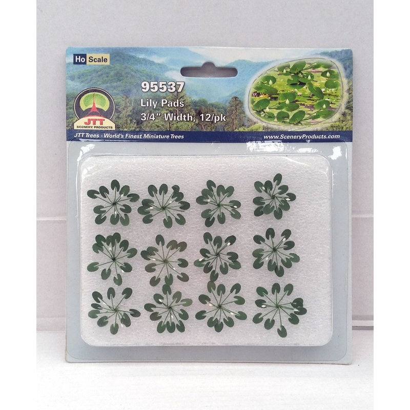 JTT Scenery 95537 HO Scale Lily Pads (12 Pack)