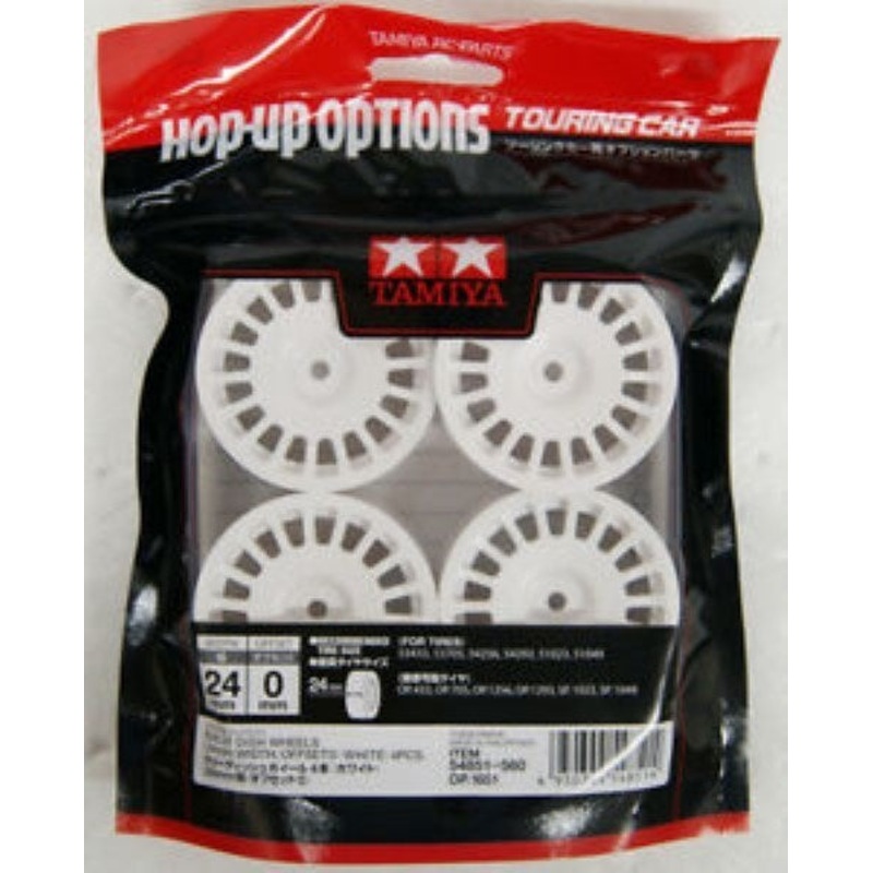 Tamiya 54851 24mm RallyDish Wheels 0 Whi *4
