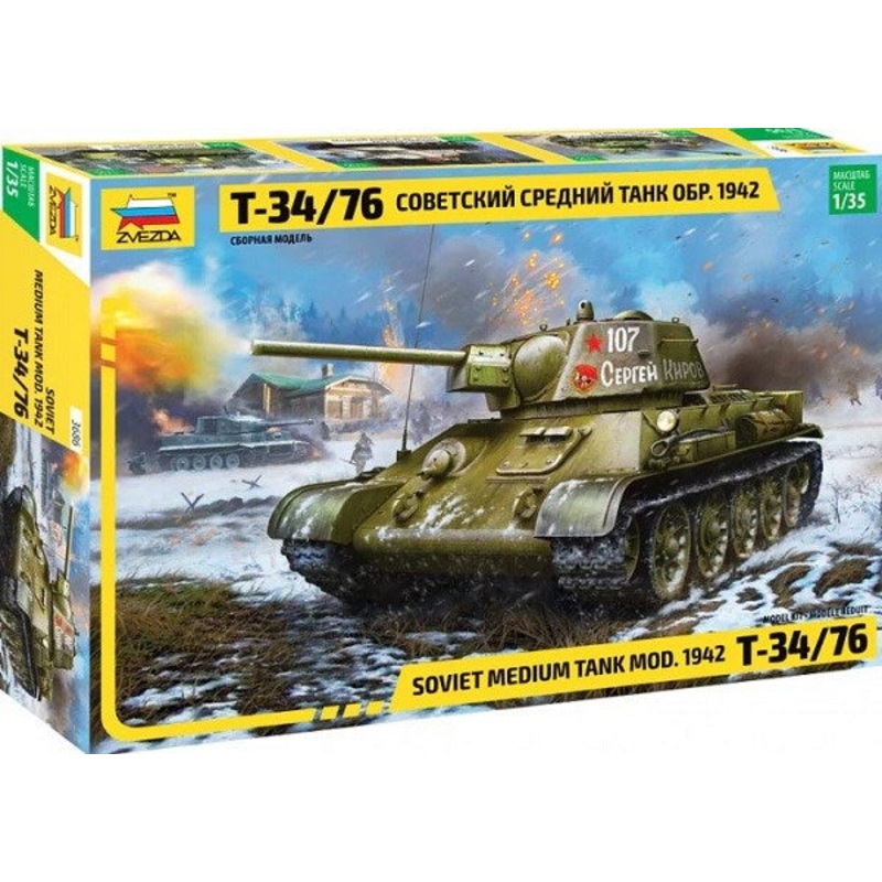 Zvezda 3686 1/35 T-34/76 Mod. 1942 – Soviet Medium Tank