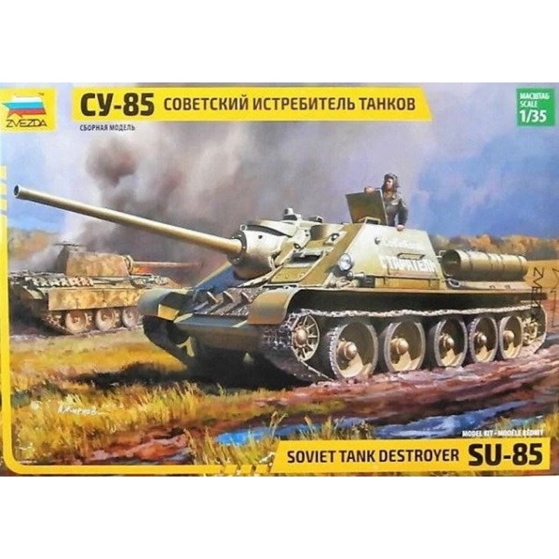 Zvezda 3690 1/35 SU-85 – Soviet SPG/Tank Destroyer