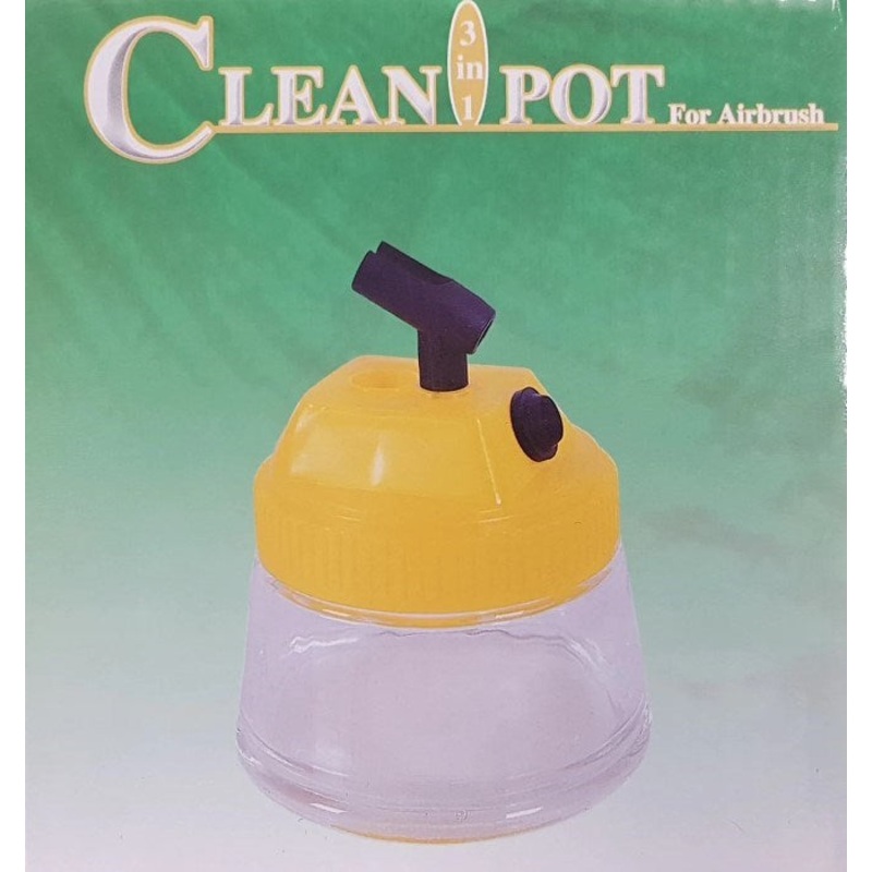 AIRBRUSH CLEANING POT WITH LID