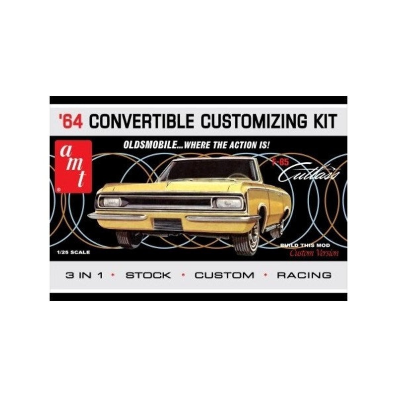AMT 1200 1/25 1964 Oldsmobile Cutlass F-85 Convertible – 3-in-1 Kit