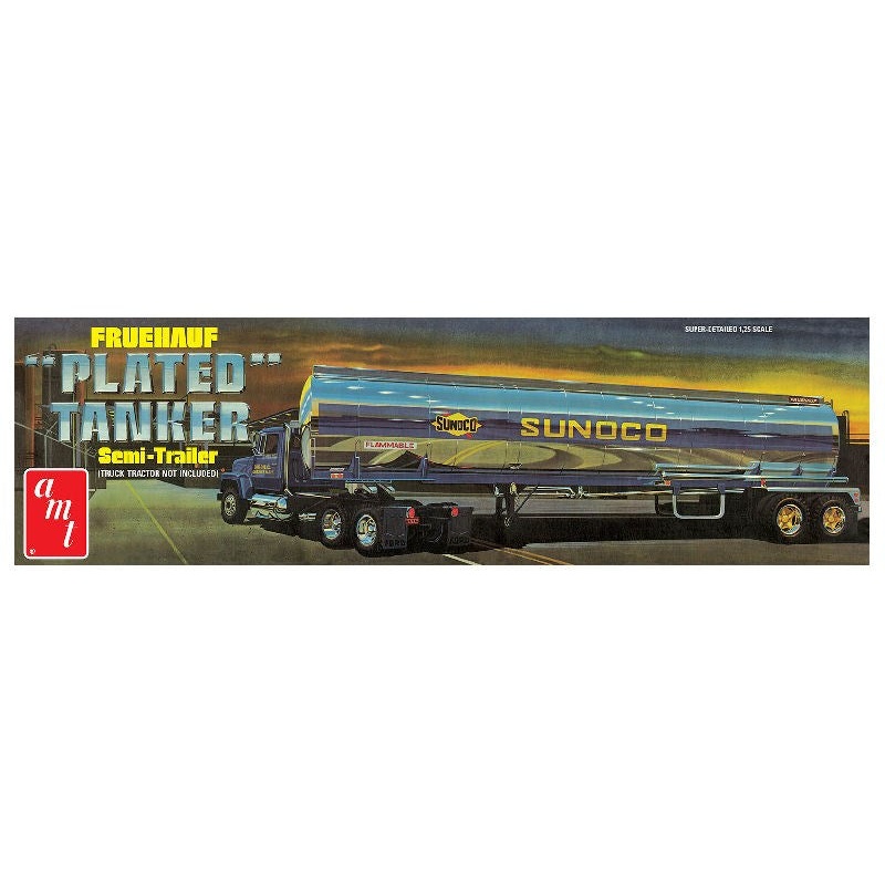AMT 1239 1/25 FRUEHAUF PLATED TANKER TRAILER (SUNOCO)