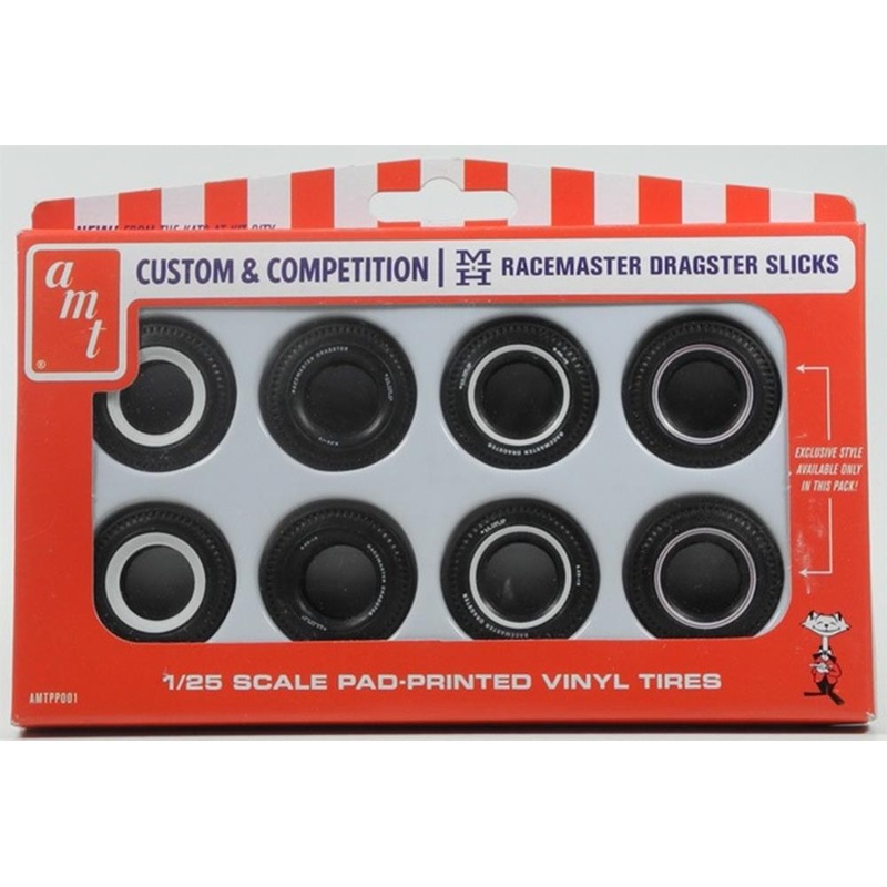 AMT PP001 1/25 Racemaster Drag Slick Tyres (8 Pack)