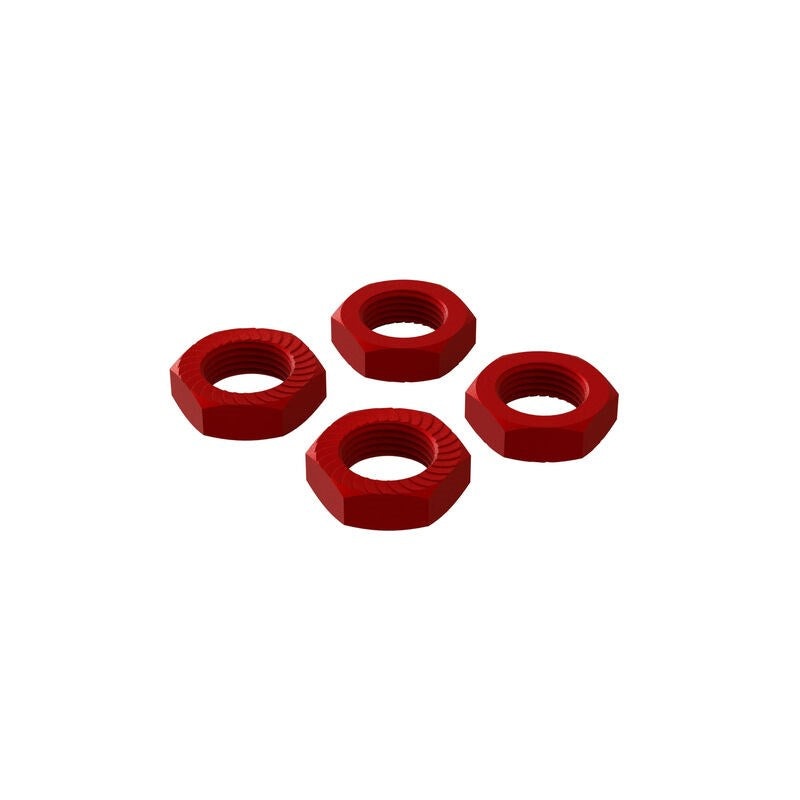 ARRMA 310906 AR310906 Aluminum Wheel Nut 17mm Red (4)
