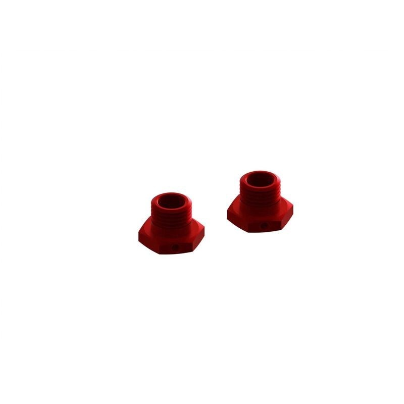 ARRMA 311035 Aluminum Wheel Hex 17mm 14.6mm Thick Red (2)