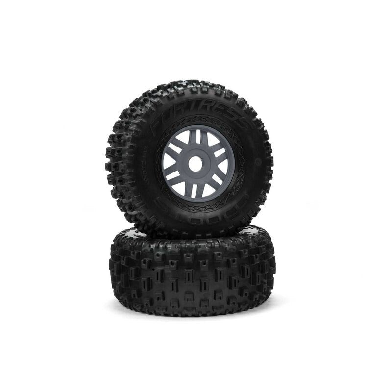 ARRMA 550069 dBoots ‘Fortress’ Tyre Set Glued Gun Metal (Pair)