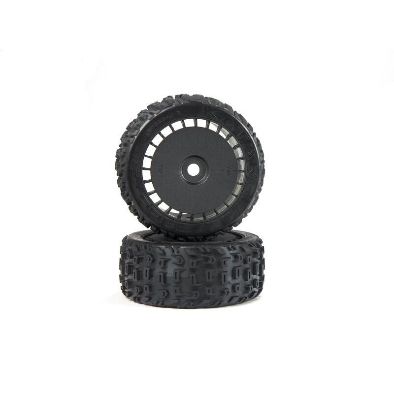 ARRMA ARA550097 dBoots Katar T Belted 6S Tire Set Glued (Blk) (2)  (Replaces ARAC9615)