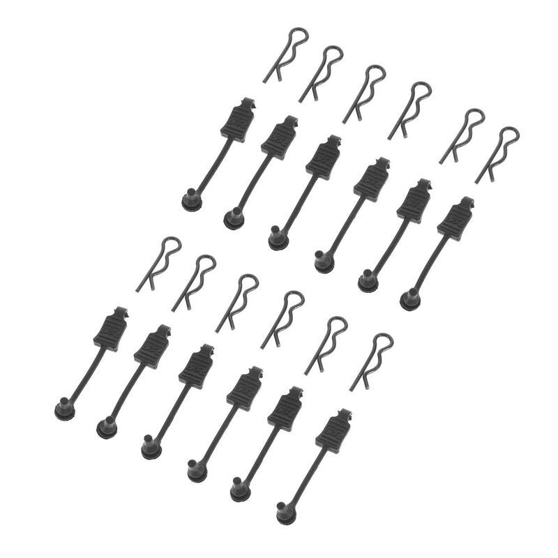 ARRMA C3447 AR390178 Body Clip Retainer 1/8 Scale Black (4)