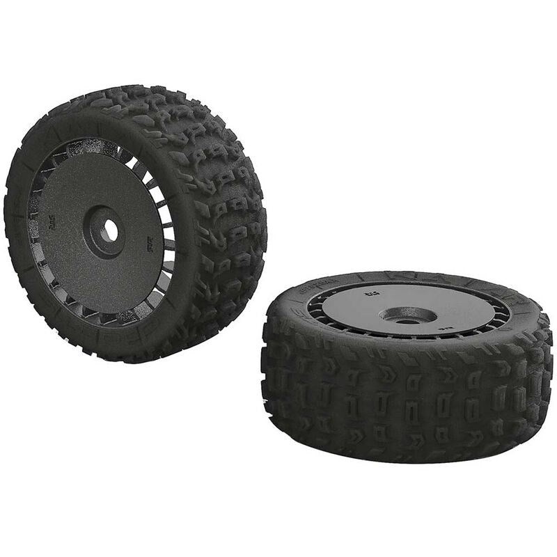 ARRMA C9615 AR550048 KATAR T 6S Tire/Wheel Set Talion (2)