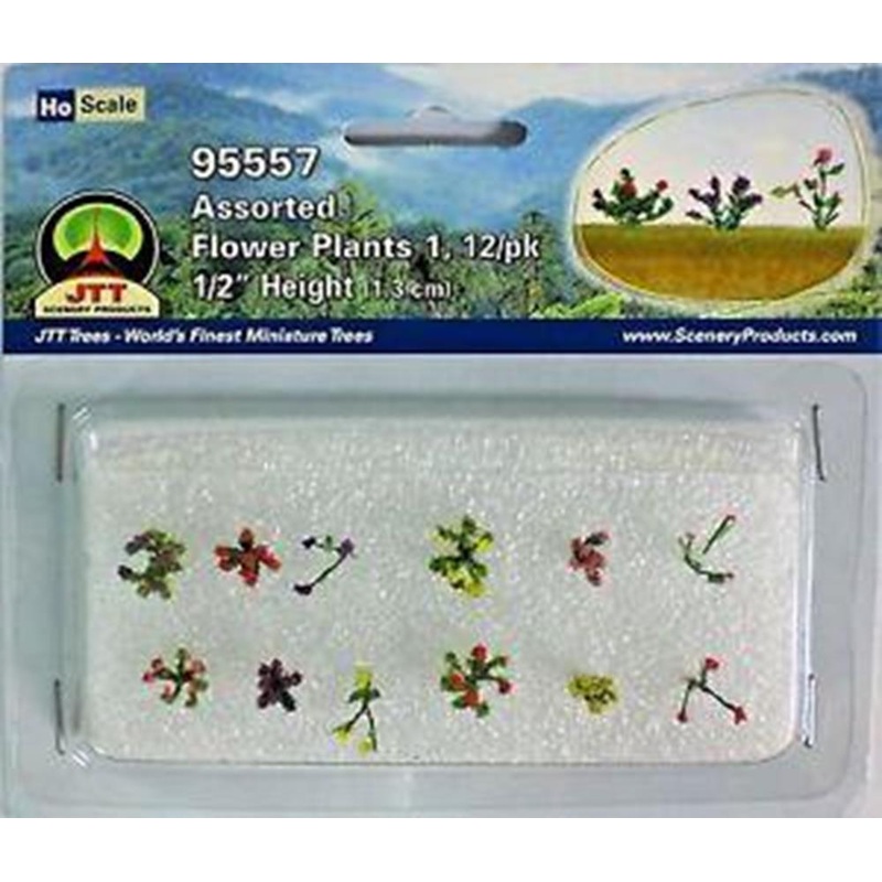 cJTT Scenery 95557 1/100 Asst. Flower Plants (12)