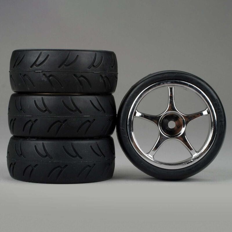 Duratrax DTXC2801 5-Spoke Chrome Wheel U-Groove (4) by Duratrax