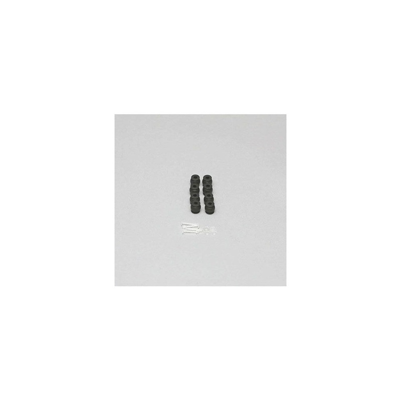 Eflite YUNCGO2GB101 Rubber Dampers-8pcs & 4 Retaining Clips: CGO2-GB