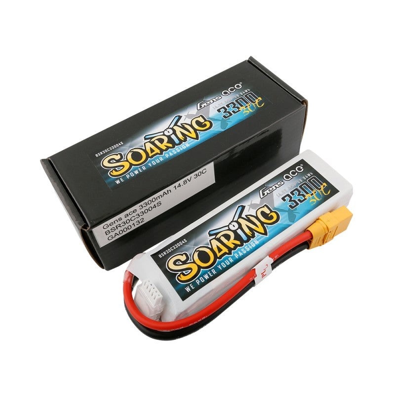 Gens Ace GA3300-4S30-S-XT90 3300mAh 4S 14.8v 30C 137x43x26mm 328g XT90 Plug XH Balance