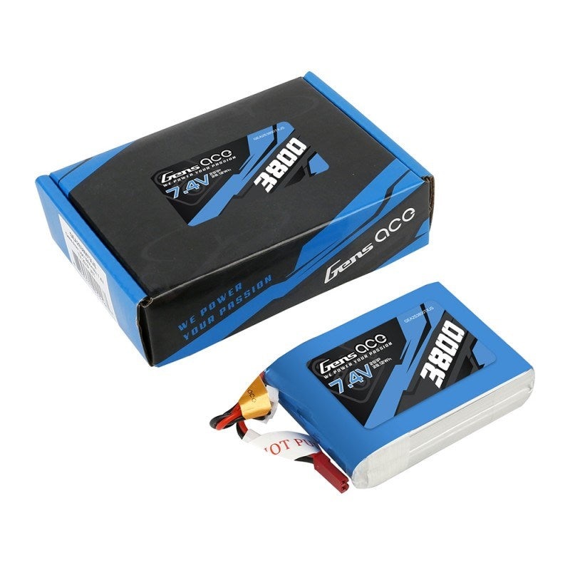 Gens Ace GA3800-2S-TX 3800mAh 2S 7.4v 1C TX Pack with CE Plug & XH Balance Suits Spektrum Radios