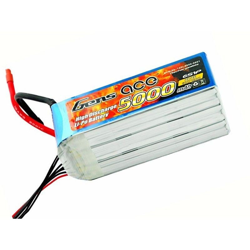 Gens Ace GA5000-6S45-EC5 5000mah 22.2V 45C 6S1P 157x64x49mm 712g  EC5 Plug XH Balance