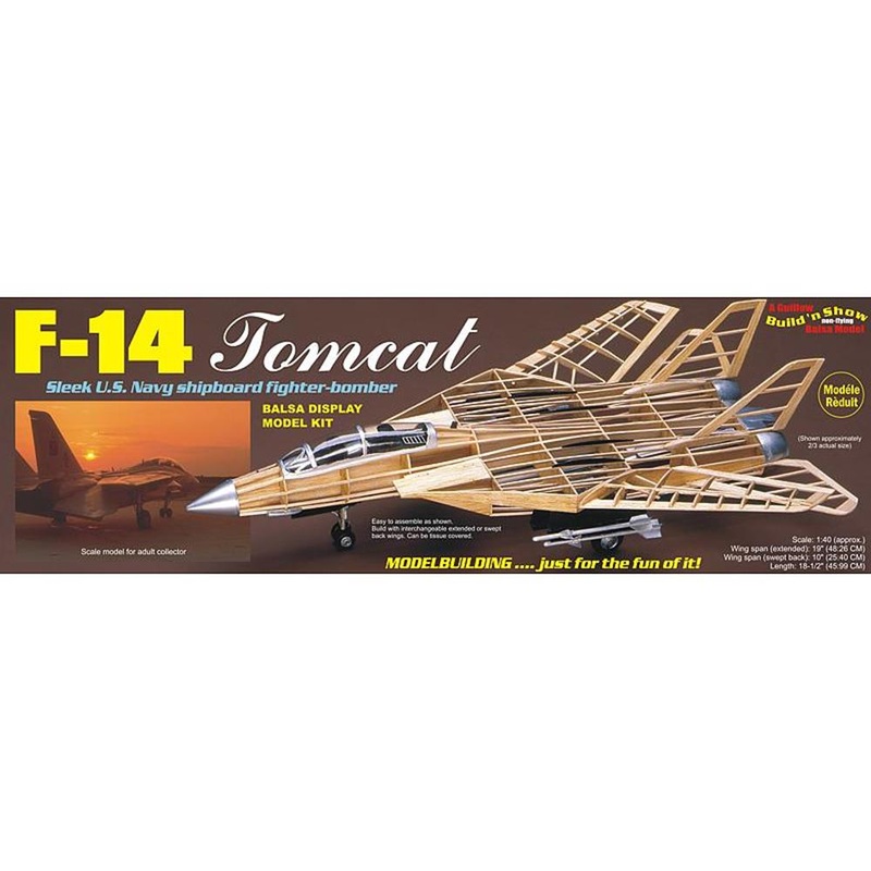 Guillows #1402 1/40 F-14 Tomcat – Balsa Display Kit
