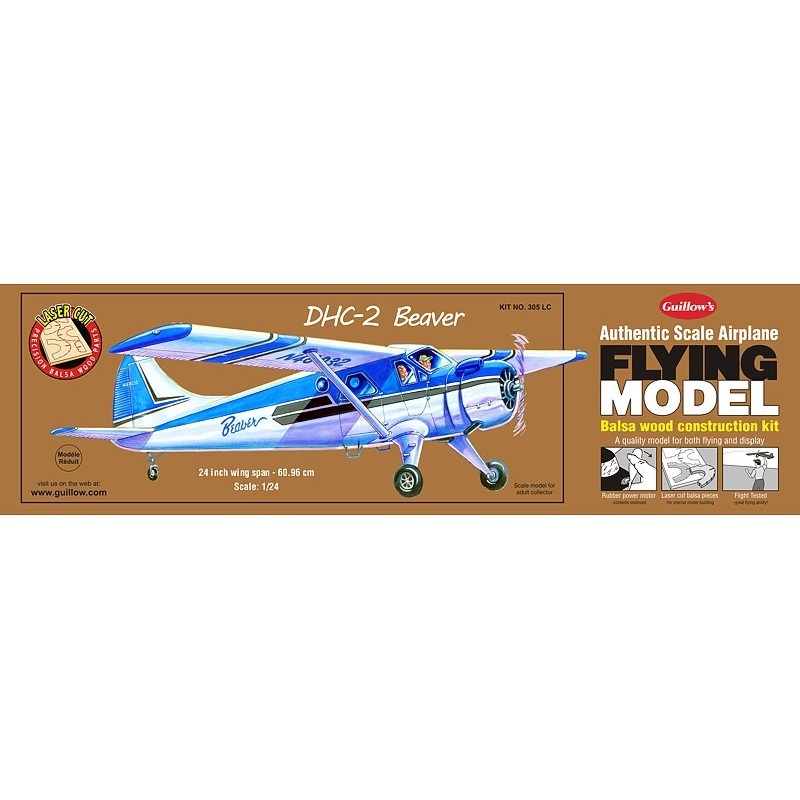 Guillows #305LC 1/24 DHC-2 Beaver – Balsa Flying Kit