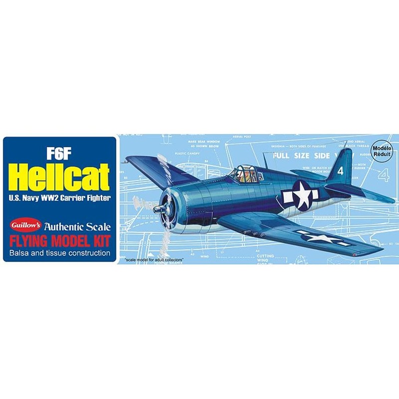 Guillows #503 1/30 F6F Hellcat – Balsa Flying Kit