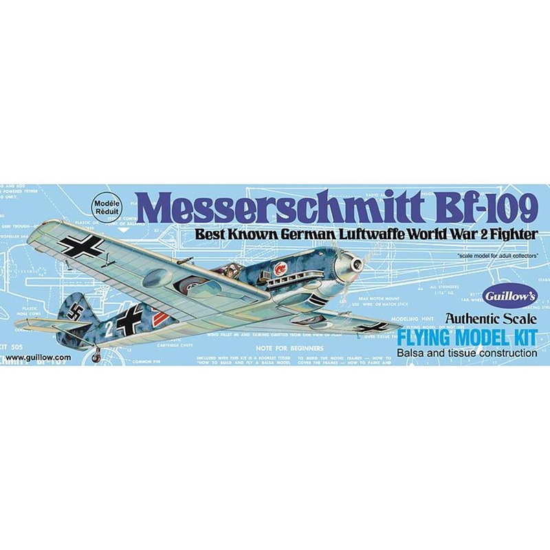 Guillows #505 1/30 Messerschmitt Bf 109 – Balsa Flying Kit
