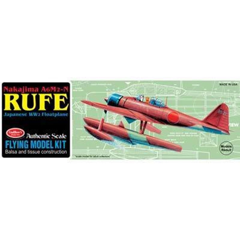 Guillows #507 1/30 Nakajima A6M2-N Rufe – Balsa Flying Kit