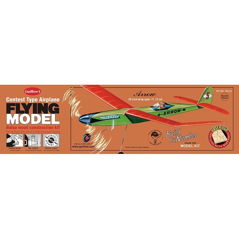 Guillows #702LC 28 Arrow – Balsa Flying Kit