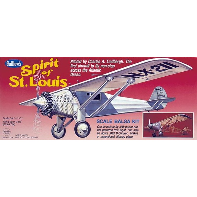 Guillows #807 1/16 The Spirit of St. Louis – Balsa Flying Kit