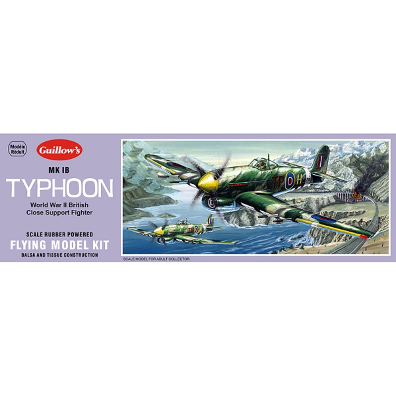 Guillows #906 1/28 Hawker Typhoon Mk 1B – Balsa Flying Kit