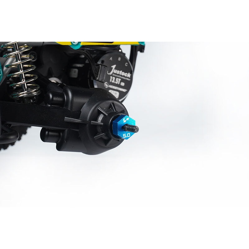 Koswork KOS04407 Tamiya 5mm Aluminum Clamping Wheel Hex (4) Blue