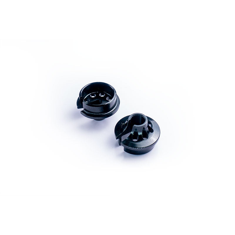 Koswork KOS04805BK Black Long 13.2/6.5mm Alum Shock Spring Retainer/Cup for 12mm Shock (2)