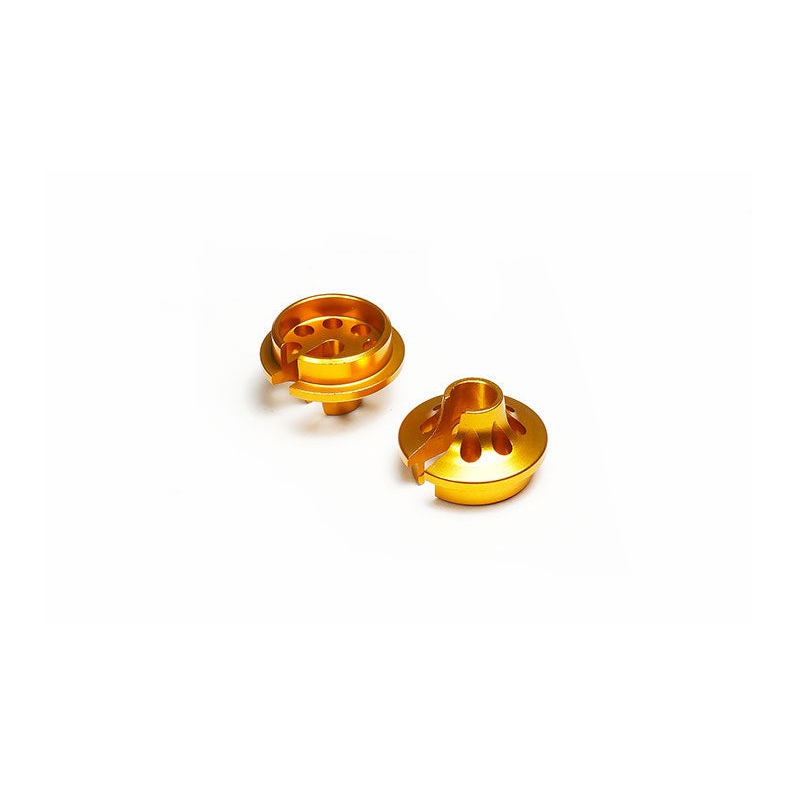 Koswork KOS04805GD Long 12.2mm Alum Shock Spring Retainer/Cup for 12mm Shock Gold (2)