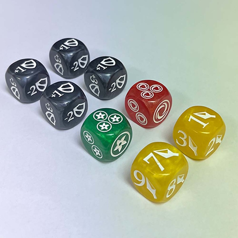 Thai Cards 25MARBLE 25mm Flesh and Blood Dice Set 8pc (Marble)